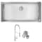 Elkay Crosstown 18 Gauge SS 36-1/2" x 18-1/2" x 9" Single Bowl Undermount Sink and Faucet Kit with Drain ECTRU35179TFCC - alternate 1